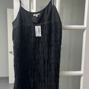 Black fringe dress